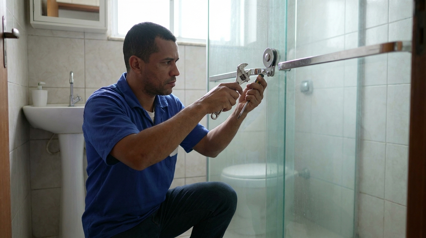 Manutenção e reparo de box de vidro perto de mim em Palhoça‑SC